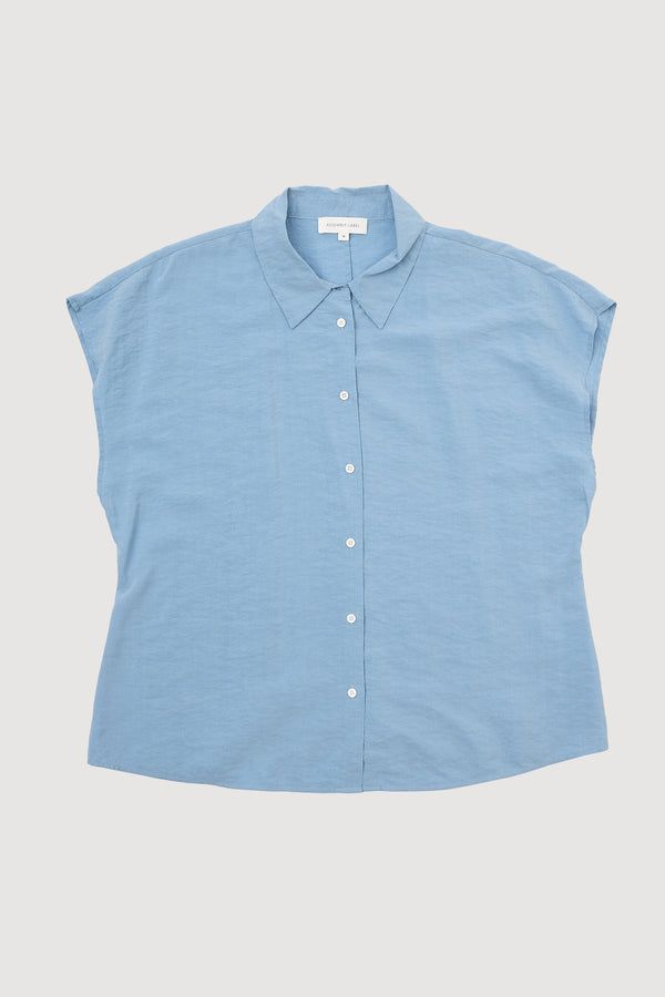 Re-Worn Womens Silk Blend Cap Sleeve Shirt