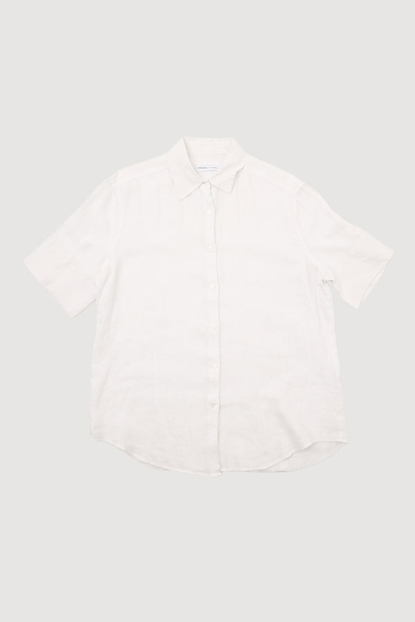 Re-Worn Womens Linen Short Sleeve Shirt