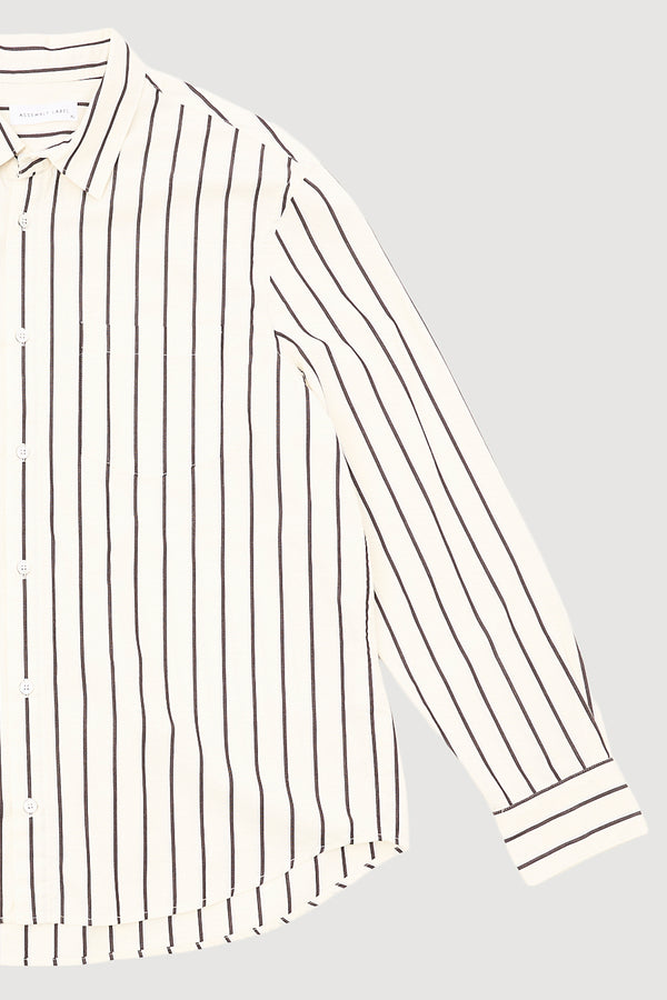 Re-Worn Mens Cotton Stripe Long Sleeve Shirt