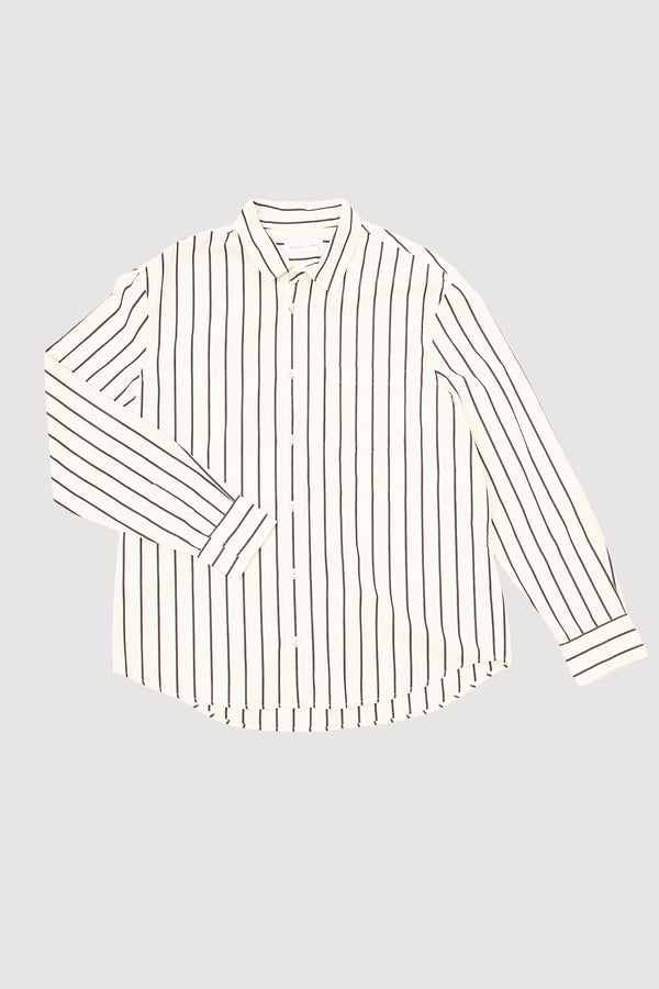 Re-Worn Mens Cotton Stripe Long Sleeve Shirt
