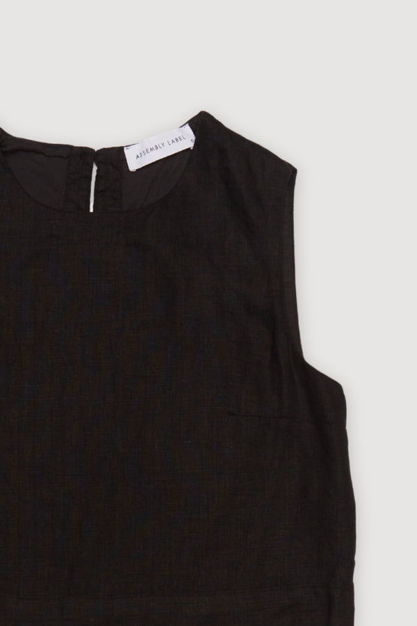 Re-Worn Womens Linen Textured Tank