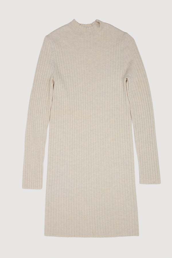 Re-Worn Womens Wool Knit Long Sleeve Tee Dress