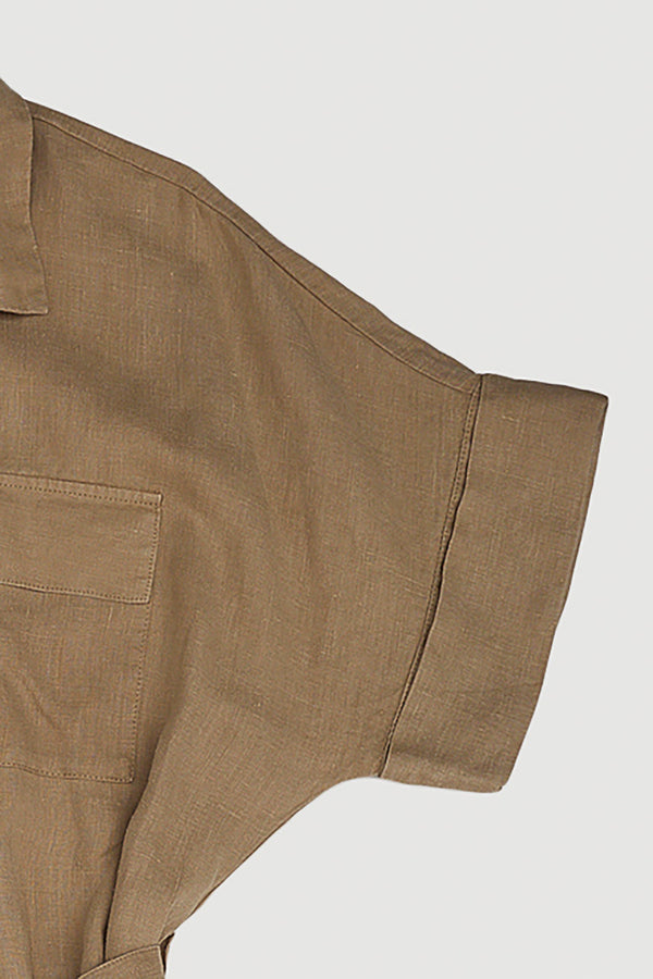 Re-Worn Womens Linen Shirt Dress