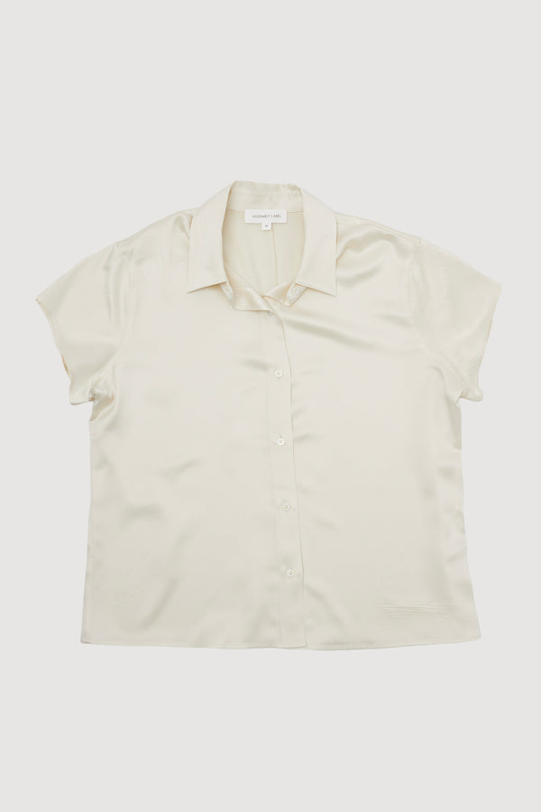 Re-Worn Womens Silk Short Sleeve Shirt