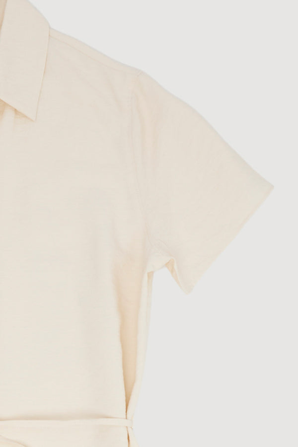 Re-Worn Womens Silk Blend Textured Shirt Dress
