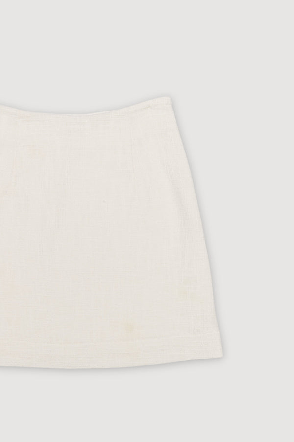 Re-Worn Womens Cotton Textured Mini Skirt