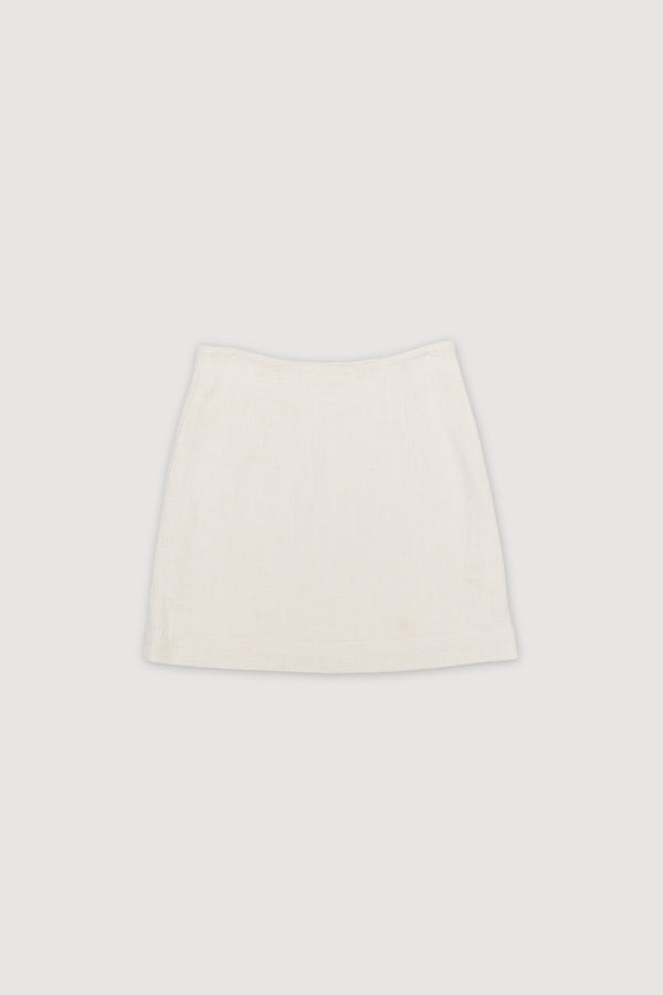 Re-Worn Womens Cotton Textured Mini Skirt