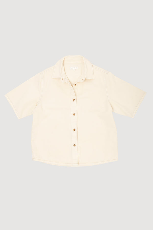 Re-Worn Womens Cotton Denim Boxy Shirt
