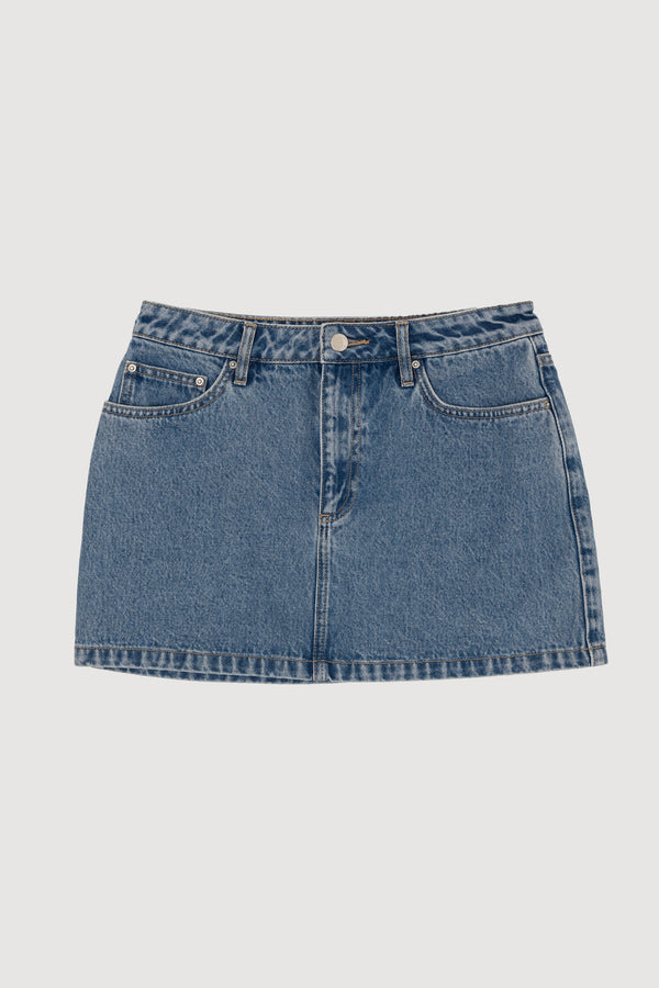 Re-Worn Womens Denim Mini Skirt