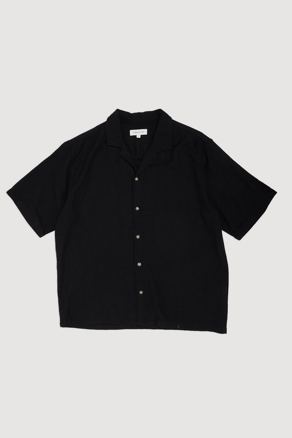 Re-Worn Mens Linen Blend Short Sleeve Shirt