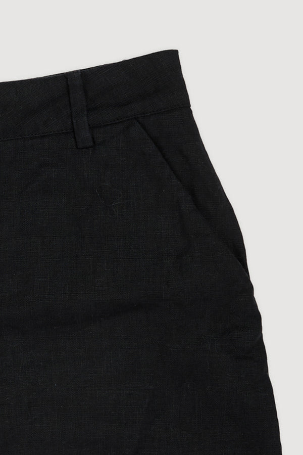 Re-Worn Womens Linen Mini Skirt