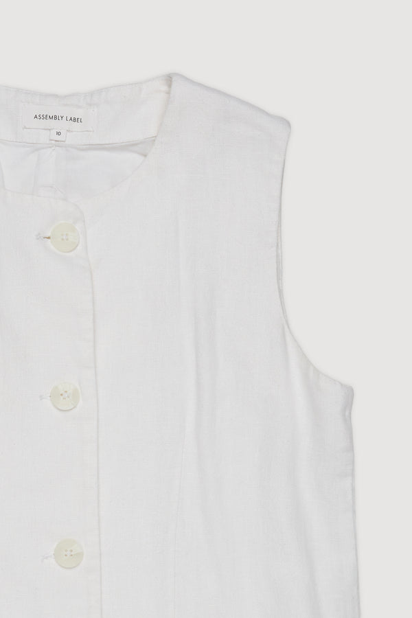 Re-Worn Womens Linen Mini Dress