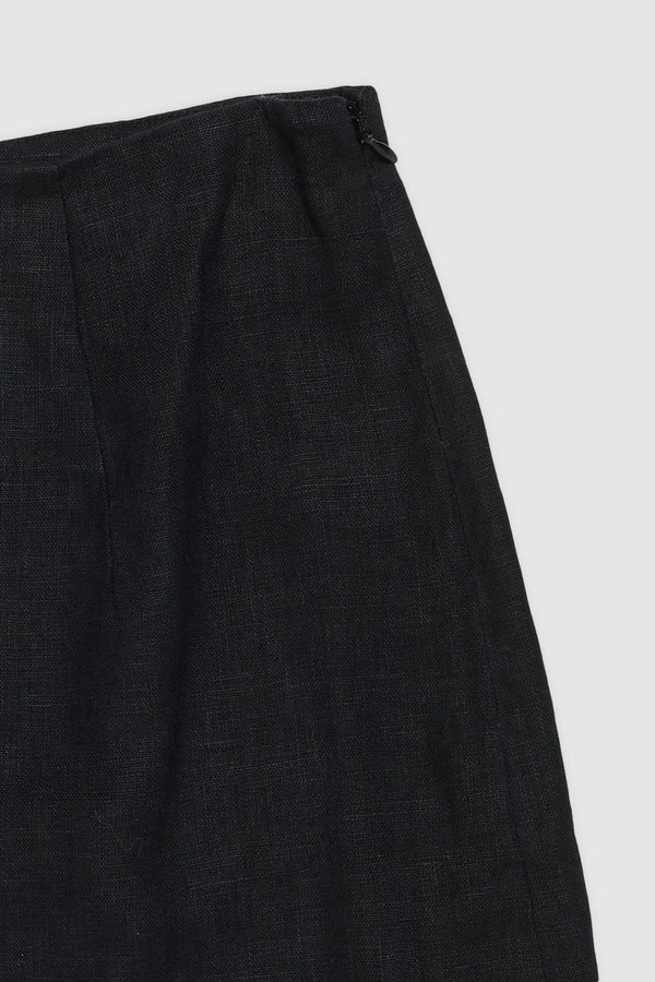 Re-Worn Womens Linen Mini Skirt