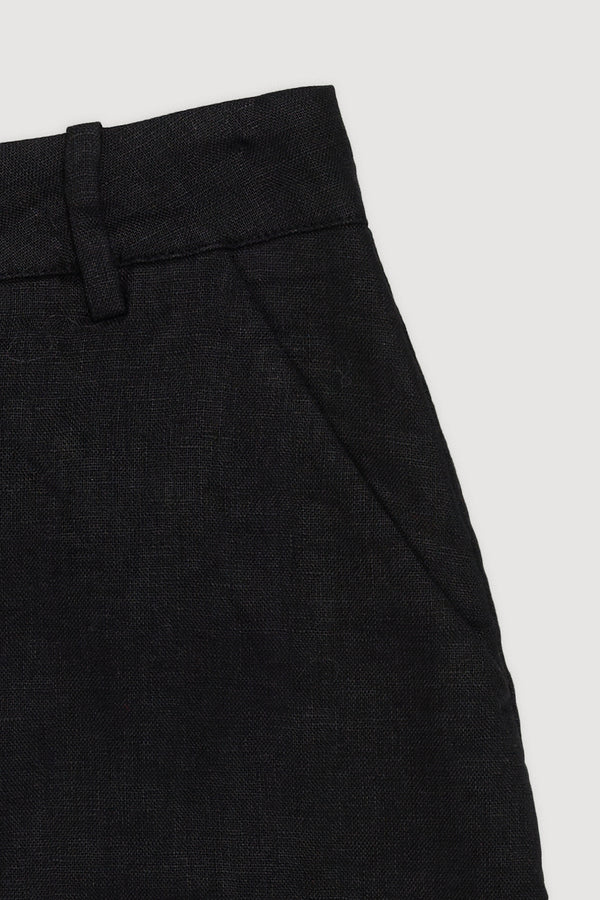 Re-Worn Womens Linen Mini Skirt