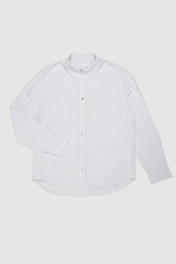 Re-Worn Mens Cotton Stripe Long Sleeve Shirt