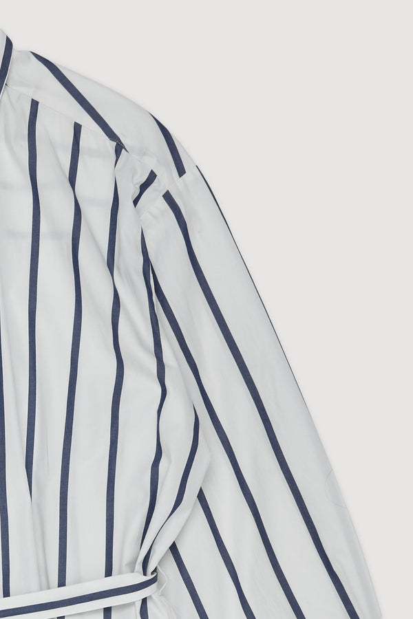 Re-Worn Womens Cotton Stripe Shirt Dress