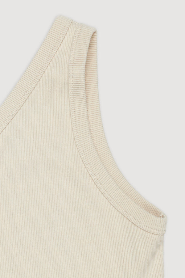 Re-Worn Womens Organic Cotton Yarn Blend Textured One Shoulder Top