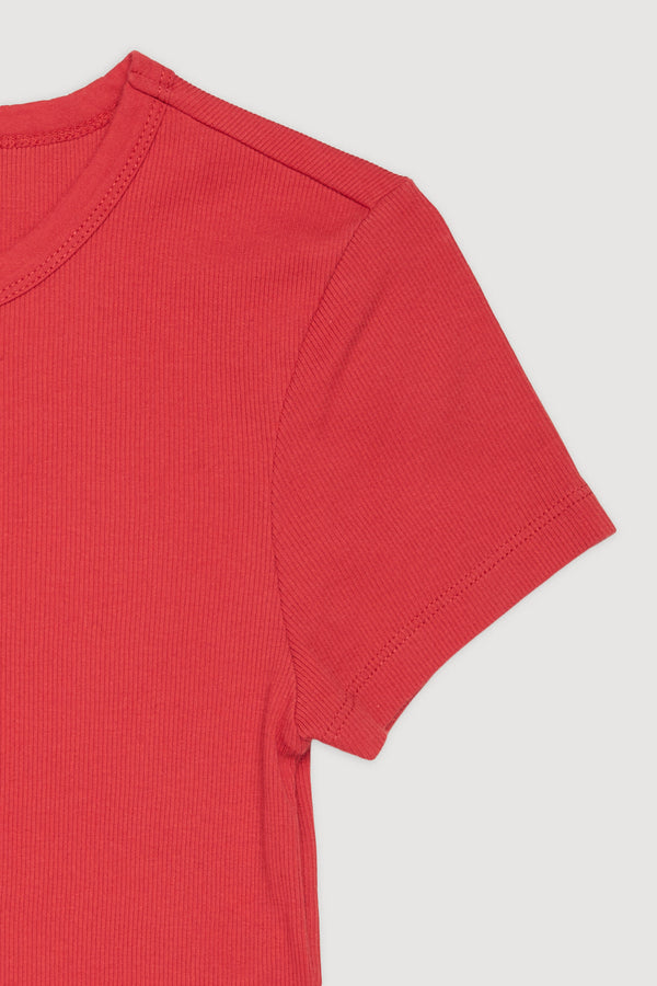 Re-Worn Womens Cotton Blend Textured Tee