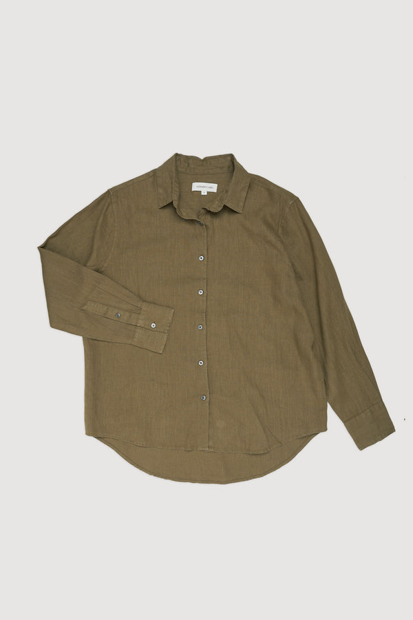 Re-Worn Mens Linen Long Sleeve Shirt