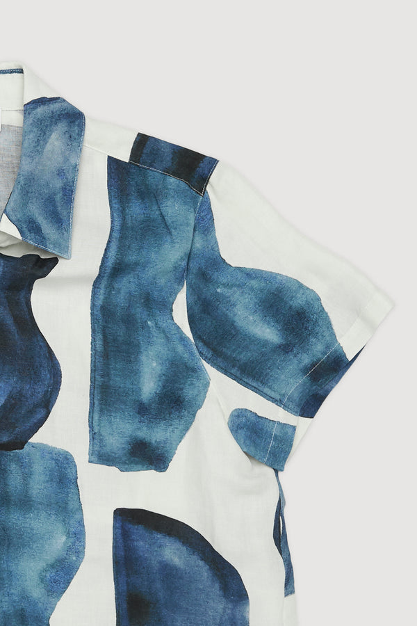 Re-Worn Womens Silk Blend Short Sleeve Shirt