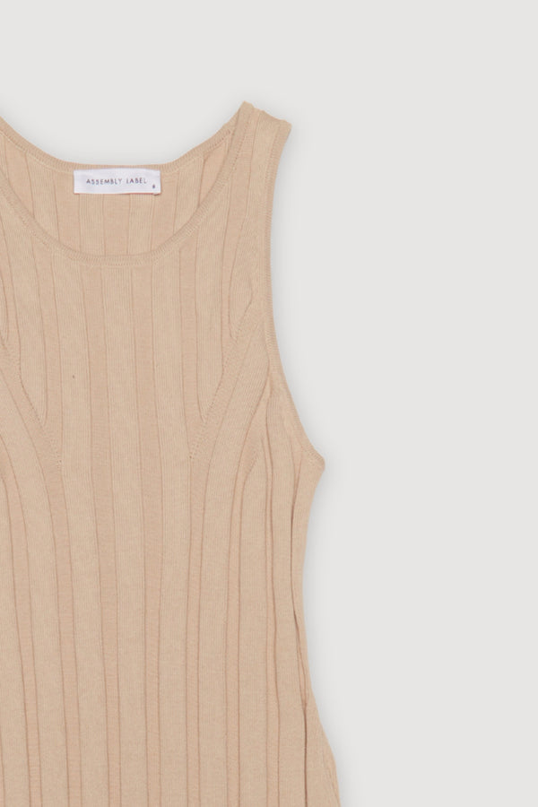 Re-Worn Womens Cotton Textured Tank Dress