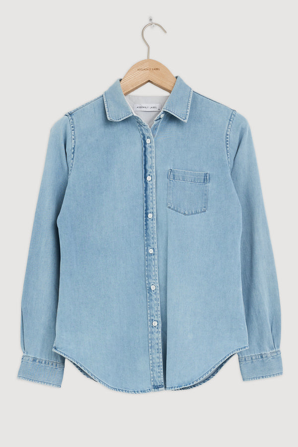 Re-Worn Womens Denim Long Sleeve Shirt