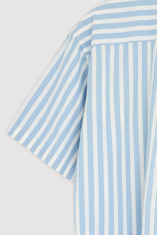 Re-Worn Mens Cotton Stripe Short Sleeve Shirt