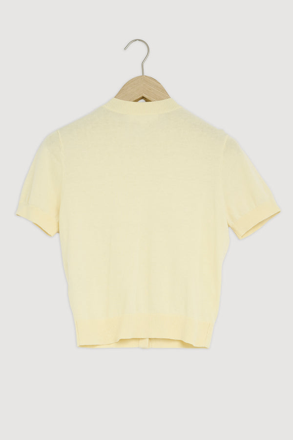 Re-Worn Semra Cotton Cashmere Short Sleeve Cardigan