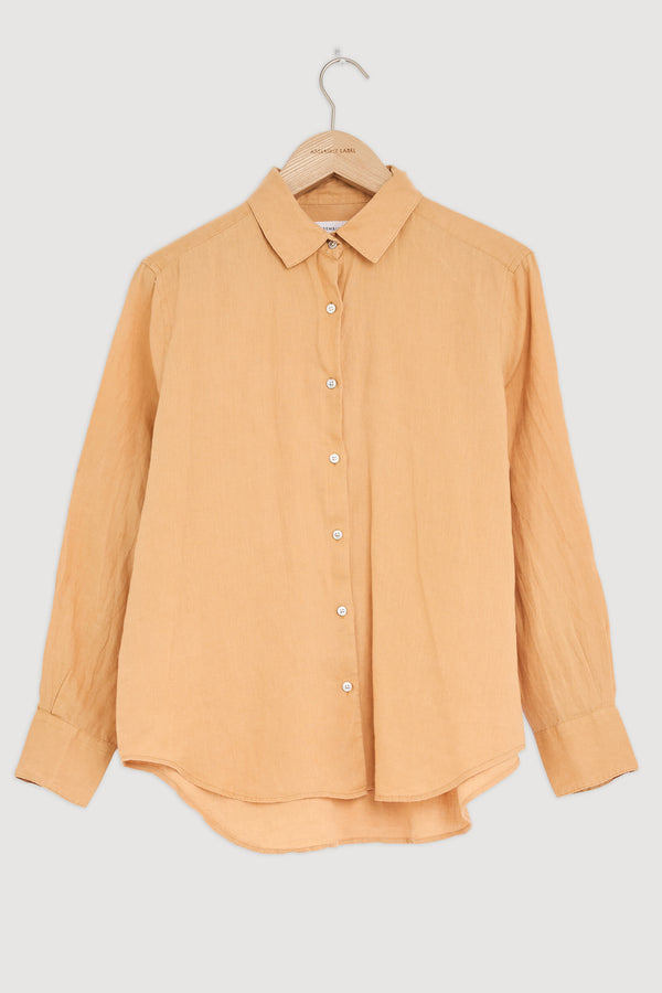 Re-Worn Womens Linen Long Sleeve Shirt