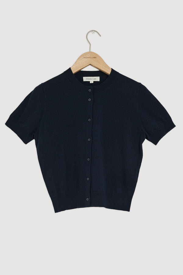 Re-Worn Semra Cotton Cashmere Short Sleeve Cardigan