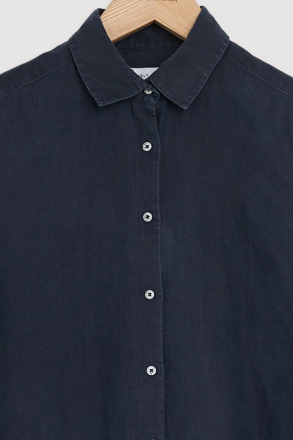 Re-Worn Womens Linen Shirt Dress