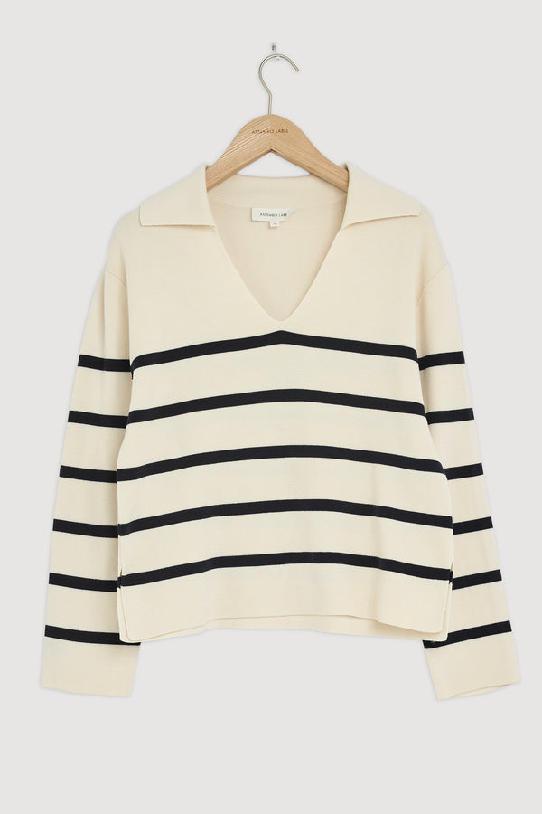 Re-Worn Womens Cotton Stripe Sweater