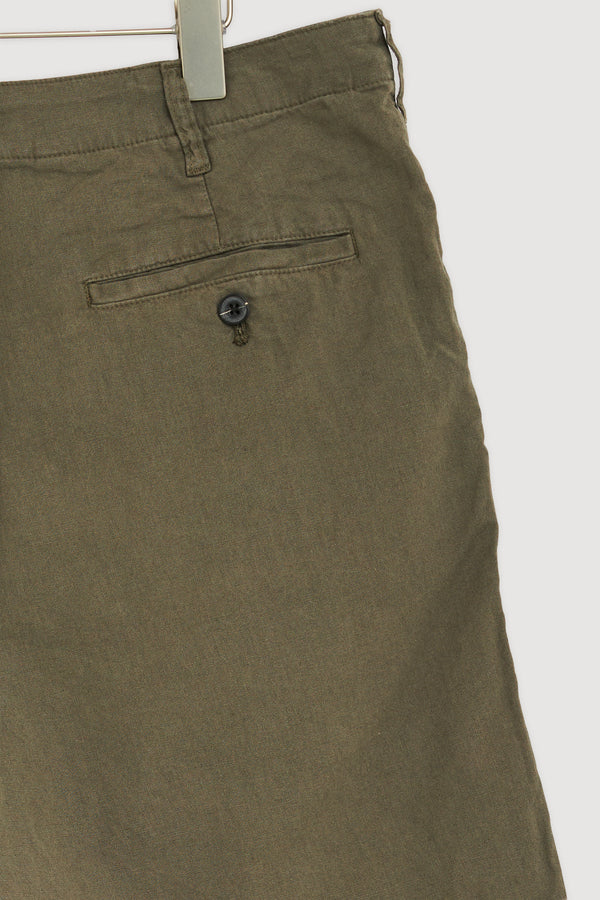 Re-Worn Stan Pleated Cotton Linen Short