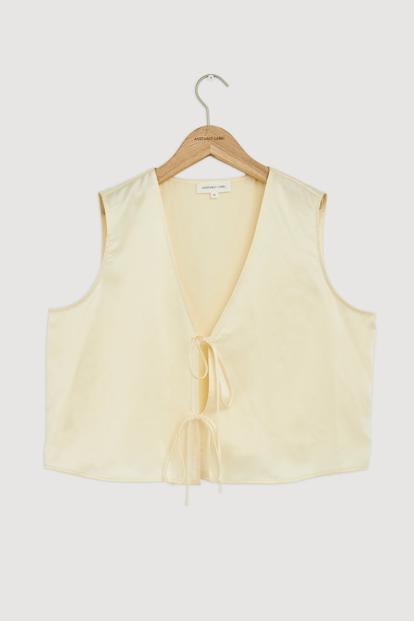 Re-Worn Beal Silk Tie Front Top