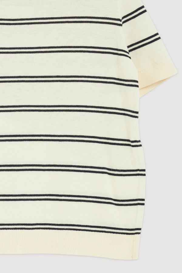 Re-Worn Allison Stripe Cotton Cashmere Tee