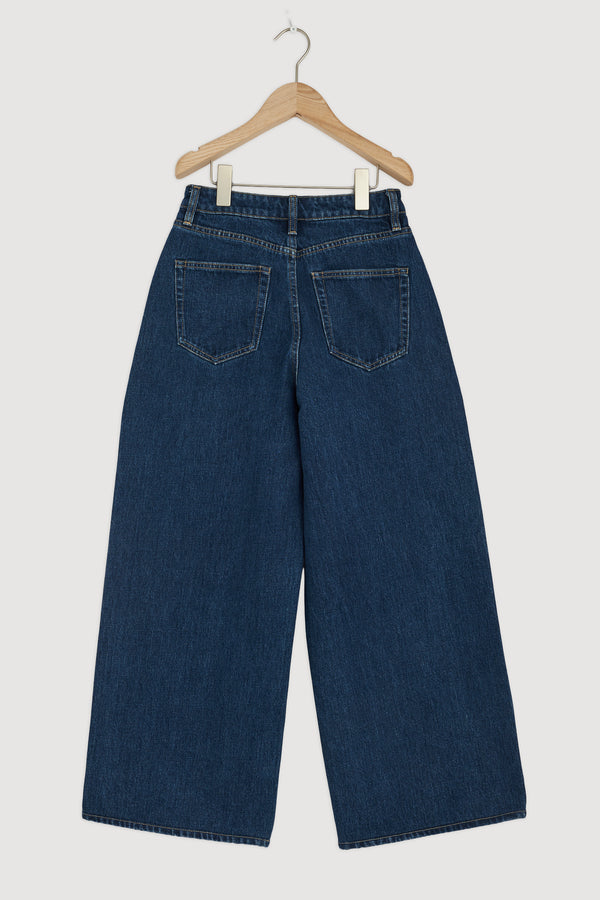 Re-Worn Slack Pleat Wide Leg Jean