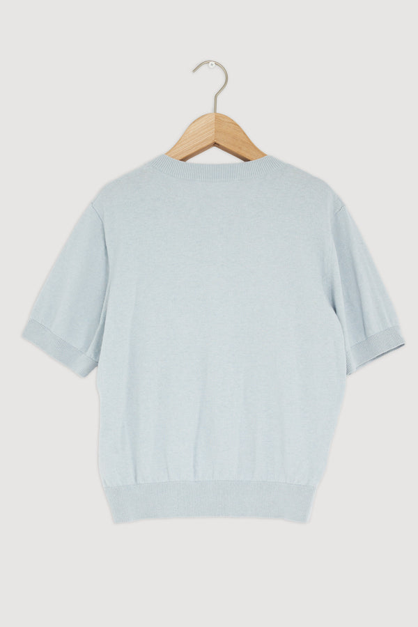 Re-Worn Semra Cotton Cashmere Short Sleeve Cardigan