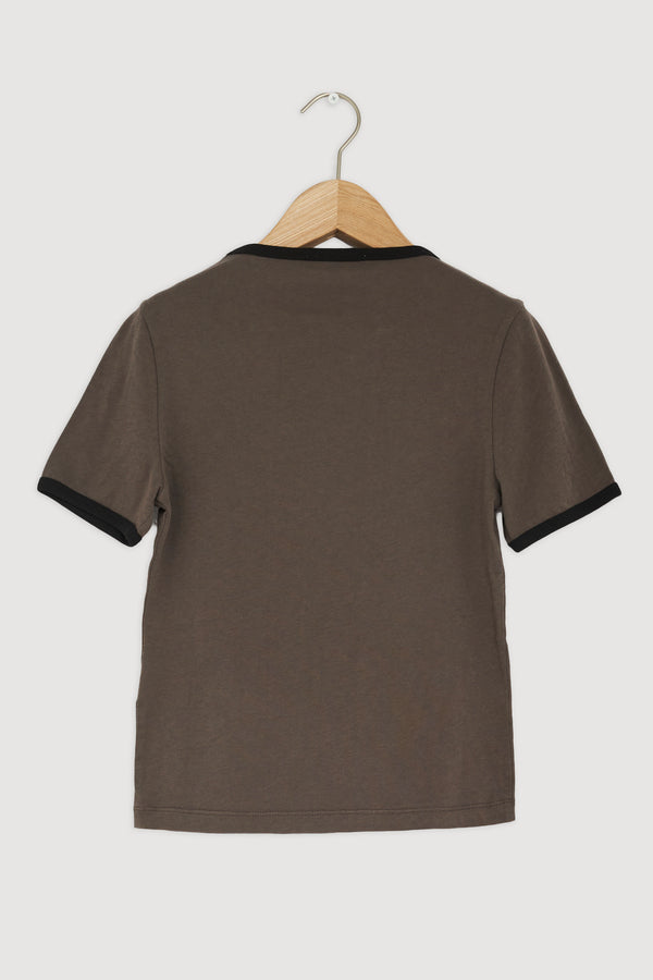 Re-Worn Kourt Contrast Bind Tee