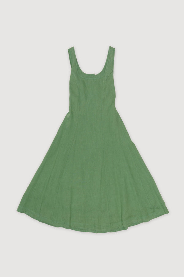 Re-Worn Womens Linen Textured Dress