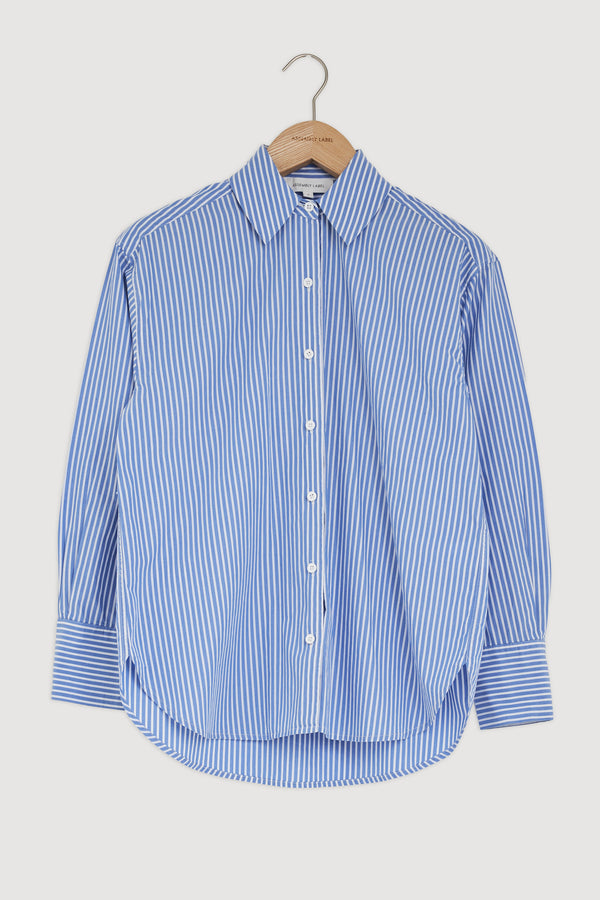 Re-Worn Womens Cotton Stripe Long Sleeve Shirt