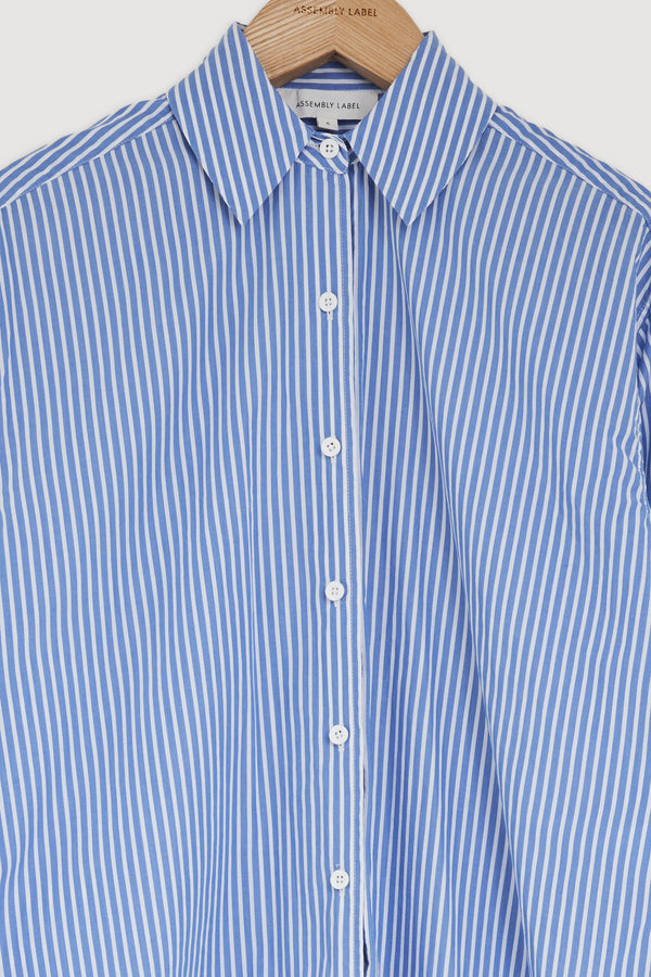 Re-Worn Womens Cotton Stripe Long Sleeve Shirt