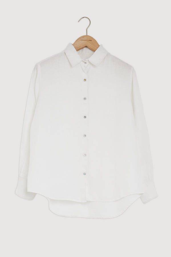 Re-Worn Womens Linen Long Sleeve Shirt