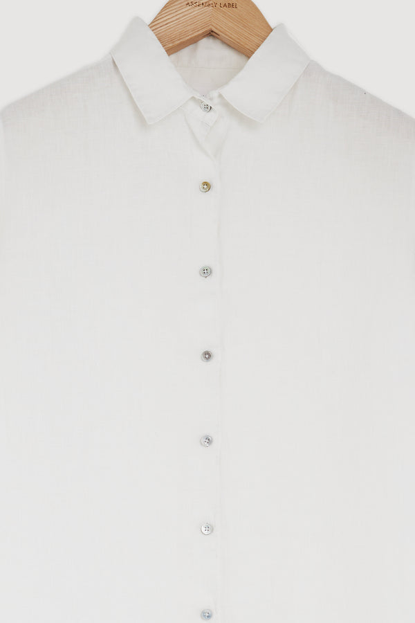 Re-Worn Womens Linen Long Sleeve Shirt