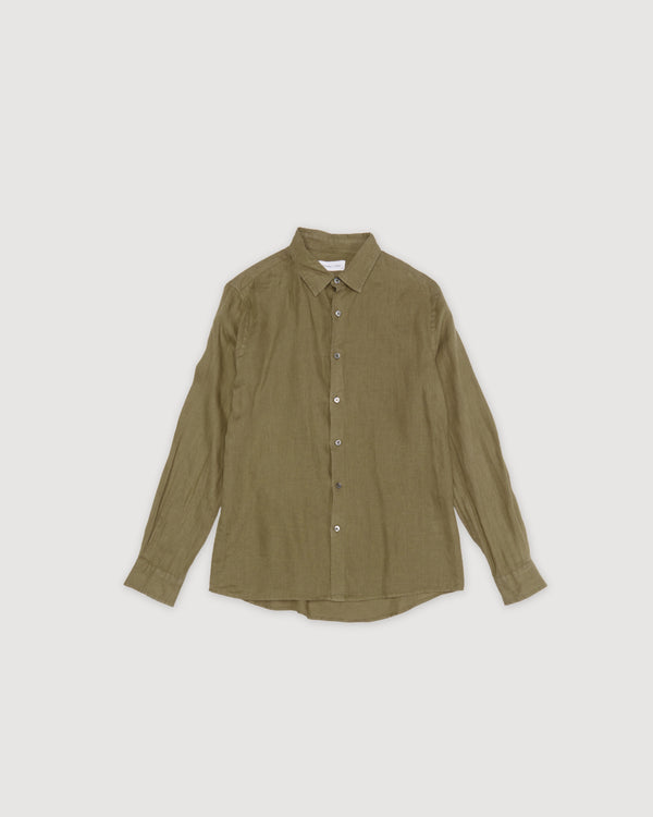 Re-Worn Mens Linen Textured Long Sleeve Shirt