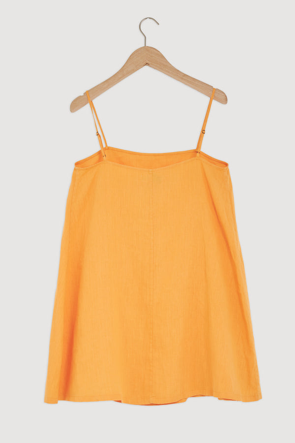 Re-Worn Womens Linen Mini Dress