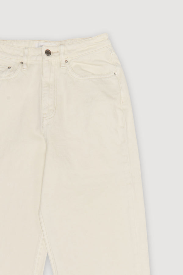 Re-Worn Womens Cotton Denim Wide Leg Jean