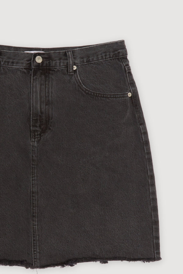 Re-Worn Womens Cotton Denim Mini Skirt