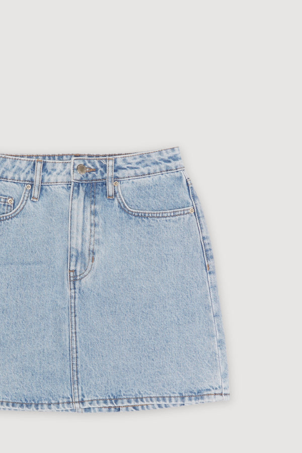 Re-Worn Womens Cotton Denim Mini Skirt