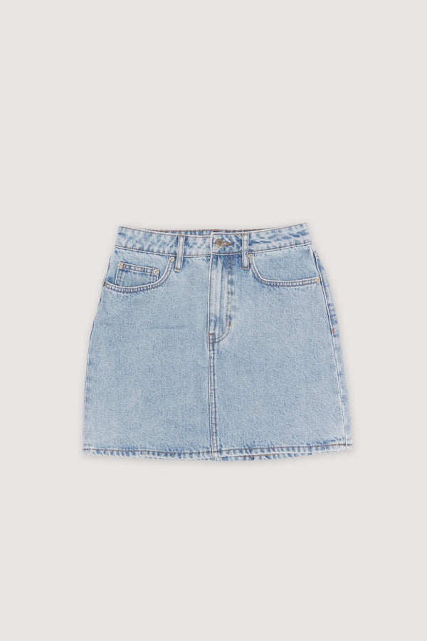 Re-Worn Womens Cotton Denim Mini Skirt
