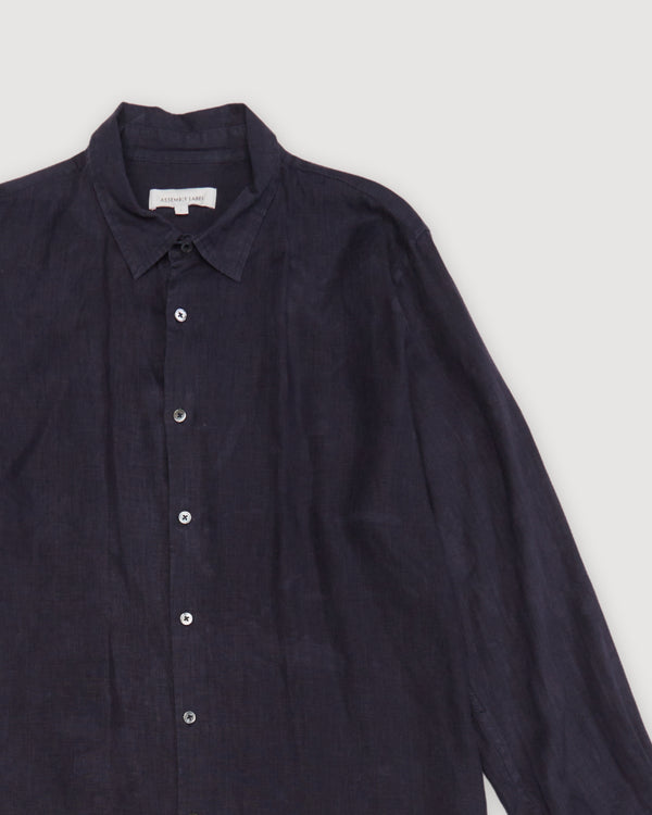 Re-Worn Mens Linen Textured Long Sleeve Shirt